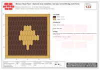 Interlock (Pasco) 27x12 cm · MHX-133 · Diamond zone medallion, mid size, turned 90 deg, kerb frame