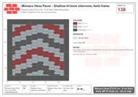 Interlock (Pasco) 27x12 cm · MHX-138 · Shallow tri-tone chevrons, kerb frame