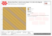 Interlock (Pasco) 27x12 cm · MHX-140 · Accent course stripes 1 in 4, laid on the diagonal