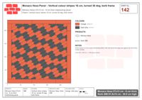 Interlock (Pasco) 27x12 cm · MHX-142 · Vertical colour stripes 16 cm, turned 30 deg, kerb frame