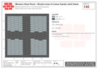 Interlock (Pasco) 27x12 cm · MHX-146 · Broad cross of colour bands, kerb frame