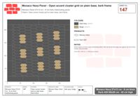 Interlock (Pasco) 27x12 cm · MHX-147 · Open accent cluster grid on plain base, kerb frame