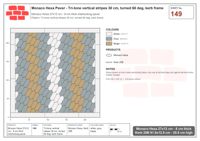 Interlock (Pasco) 27x12 cm · MHX-149 · Tri-tone vertical stripes 30 cm, turned 60 deg, kerb frame