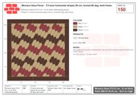 Interlock (Pasco) 27x12 cm · MHX-150 · Tri-tone horizontal stripes 20 cm, turned 60 deg, kerb frame
