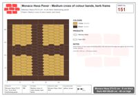 Interlock (Pasco) 27x12 cm · MHX-151 · Medium cross of colour bands, kerb frame