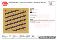 Interlock (Pasco) 27x12 cm · MHX-152 · Tumbling-block three-tone (R1), turned 30 deg, kerb frame