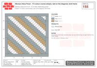 Interlock (Pasco) 27x12 cm · MHX-155 · Tri-colour course stripes, laid on the diagonal, kerb frame