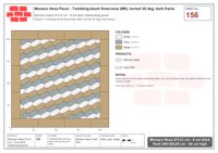 Interlock (Pasco) 27x12 cm · MHX-156 · Tumbling-block three-tone (M0), turned 30 deg, kerb frame