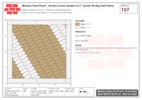 Interlock (Pasco) 27x12 cm · MHX-157 · Accent course stripes 2 in 7, turned 30 deg, kerb frame