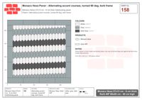 Interlock (Pasco) 27x12 cm · MHX-158 · Alternating accent courses, turned 90 deg, kerb frame
