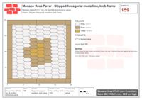 Interlock (Pasco) 27x12 cm · MHX-159 · Stepped hexagonal medallion, kerb frame