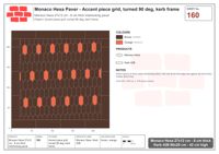 Interlock (Pasco) 27x12 cm · MHX-160 · Accent piece grid, turned 90 deg, kerb frame