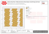 Interlock (Pasco) 27x12 cm · MHX-164 · Wide-and-narrow vertical stripes, turned 60 deg, kerb frame