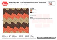 Interlock (Pasco) 27x12 cm · MHX-165 · Broad tri-colour horizontal stripes, turned 60 deg
