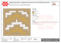 Interlock (Pasco) 27x12 cm · MHX-166 · Shallow tri-tone chevrons, turned 90 deg, kerb frame