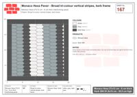 Interlock (Pasco) 27x12 cm · MHX-167 · Broad tri-colour vertical stripes, kerb frame