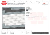 Interlock (Pasco) 27x12 cm · MHX-168 · Framed horizontal feature stripes, turned 90 deg