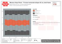 Interlock (Pasco) 27x12 cm · MHX-170 · Tri-tone horizontal stripes 42 cm, kerb frame