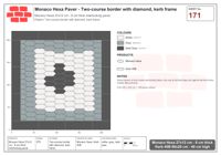 Interlock (Pasco) 27x12 cm · MHX-171 · Two-course border with diamond, kerb frame