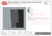 Interlock (Pasco) 27x12 cm · MHX-174 · Tri-colour vertical zones, kerb frame