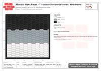 Interlock (Pasco) 27x12 cm · MHX-175 · Tri-colour horizontal zones, kerb frame
