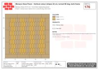 Interlock (Pasco) 27x12 cm · MHX-176 · Vertical colour stripes 24 cm, turned 90 deg, kerb frame