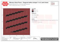 Interlock (Pasco) 27x12 cm · MHX-177 · Diagonal lattice stripes 1 in 4, kerb frame
