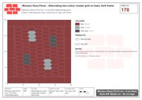 Interlock (Pasco) 27x12 cm · MHX-178 · Alternating two-colour cluster grid on base, kerb frame