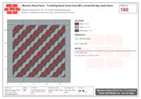 Interlock (Pasco) 27x12 cm · MHX-180 · Tumbling-block three-tone (M1), turned 60 deg, kerb frame