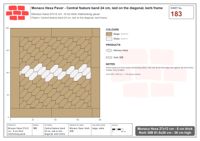 Interlock (Pasco) 27x12 cm · MHX-183 · Central feature band 24 cm, laid on the diagonal, kerb frame