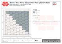 Interlock (Pasco) 27x12 cm · MHX-184 · Diagonal two-field split, kerb frame