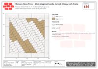 Interlock (Pasco) 27x12 cm · MHX-186 · Wide diagonal bands, turned 30 deg, kerb frame