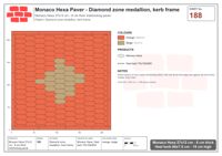 Interlock (Pasco) 27x12 cm · MHX-188 · Diamond zone medallion, kerb frame