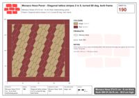 Interlock (Pasco) 27x12 cm · MHX-190 · Diagonal lattice stripes 2 in 5, turned 60 deg, kerb frame