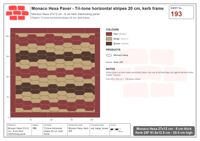 Interlock (Pasco) 27x12 cm · MHX-193 · Tri-tone horizontal stripes 20 cm, kerb frame