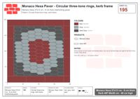 Interlock (Pasco) 27x12 cm · MHX-195 · Circular three-tone rings, kerb frame