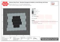 Interlock (Pasco) 27x12 cm · MHX-197 · Bordered hexagonal medallion, turned 90 deg, kerb frame