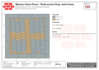 Interlock (Pasco) 27x12 cm · MHX-199 · Plaid accent lines, kerb frame