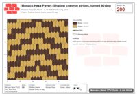 Interlock (Pasco) 27x12 cm · MHX-200 · Shallow chevron stripes, turned 90 deg