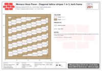 Interlock (Pasco) 27x12 cm · MHX-201 · Diagonal lattice stripes 1 in 3, kerb frame