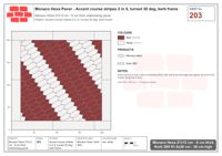 Interlock (Pasco) 27x12 cm · MHX-203 · Accent course stripes 2 in 5, turned 30 deg, kerb frame