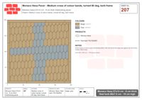 Interlock (Pasco) 27x12 cm · MHX-207 · Medium cross of colour bands, turned 90 deg, kerb frame