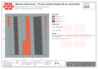 Interlock (Pasco) 27x12 cm · MHX-209 · Tri-tone vertical stripes 30 cm, kerb frame
