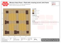 Interlock (Pasco) 27x12 cm · MHX-211 · Plaid with crossing accent, kerb frame