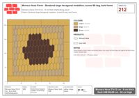 Interlock (Pasco) 27x12 cm · MHX-212 · Bordered large hexagonal medallion, turned 90 deg, kerb frame