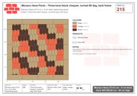 Interlock (Pasco) 27x12 cm · MHX-215 · Three-tone block chequer, turned 90 deg, kerb frame
