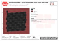 Interlock (Pasco) 27x12 cm · MHX-218 · Accent edge pavers, turned 90 deg, kerb frame