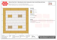 Interlock (Pasco) 27x12 cm · MHX-219 · Alternating two-colour cluster grid on base, turned 90 deg, kerb frame