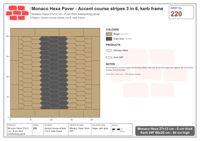 Interlock (Pasco) 27x12 cm · MHX-220 · Accent course stripes 3 in 6, kerb frame