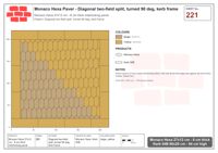 Interlock (Pasco) 27x12 cm · MHX-221 · Diagonal two-field split, turned 90 deg, kerb frame